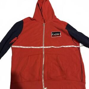 Red Levi's Zip Up Hoodie Size XL